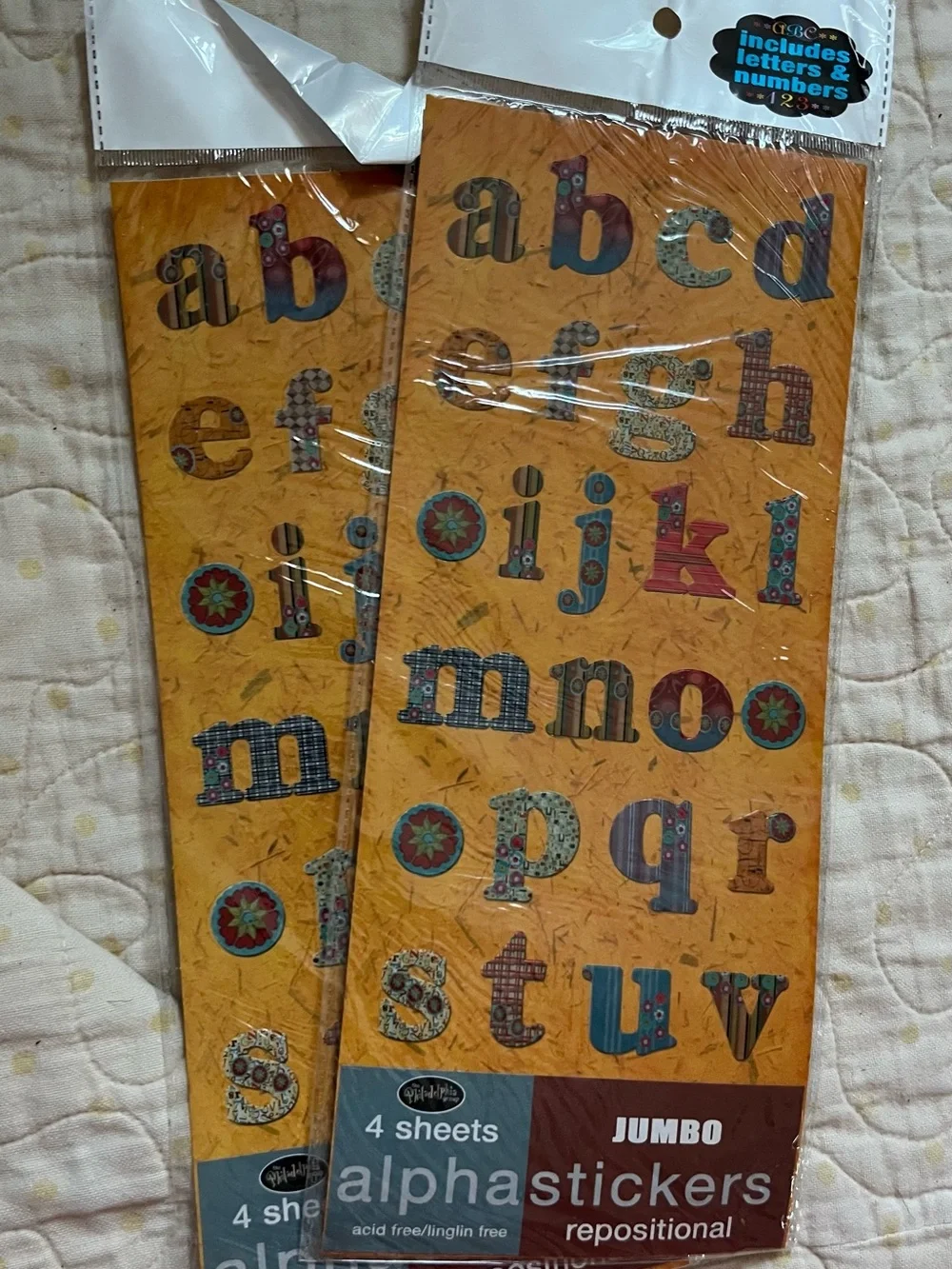 Assorted Alphabet Sticker Sheets - Mixed Colors - Unbranded